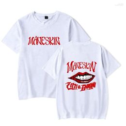 Men's T Shirts Men's Band Maneskin T-shirt Unisex O-Neck Summer Short Sleeve Women Men's Tshirt Harajuku Streetwear Fashion Clothes