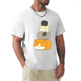 Men's Polos Guinea Pig Stack T-Shirt Cute Clothes Vintage Tops Summer Top Big And Tall T Shirts For Men