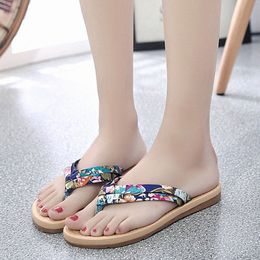 summer Slippers Women Fashion Casual Flat Flip Flops Sandals Loafers Bohemia Shoe Zapatillas Tongs Femme Slipper Ete Women Womens Shoes s7gT#