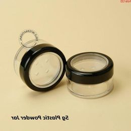 50pcs/Lot Promotion Empty Plastic 5g Powder jar with Small Women Cosmetic Container 5 Gramme Ceram Jar 1/6OZ Refillable Pothood qty Glhrc