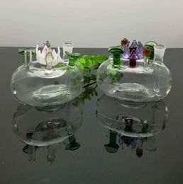 Glass Pipes Smoking Manufacture Hand-blown hookah Glass flower bed pot smoking set