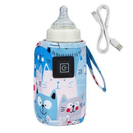 Bottles# Baby 3-gear adjustable USB charging milk heating bag travel temperature control bottle G220612