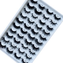 Makeup Tools 20 PairsFluffy Mink Lashes Short Messy Wispy Natural Eyelashes 10mm25mm Hamdmade Real 3D False 230612