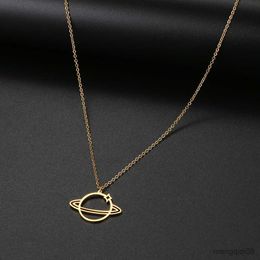 Pendant Necklaces Stainless Steel Gothic Planetary Universe Collar Chain Fashion Necklace For Women Men Jewelry Friend Best Gift R230612