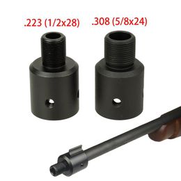Aluminium Ruger 1022 10 22 Muzzle Brake Adapter 1 2x28 & 5 8x24 750 Barrel End Thread Protector Combo 223 308195P