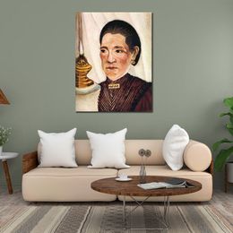 Colorful Landscapes Art on Canvas Portrait of Josephine The Artists Second Wife Henri Rousseau Painting Handmade Wall Decor