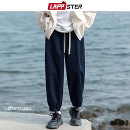 Pants LAPPSTER Vintage Streetwear Joggers Pants 2023 Sweat Pants Men Casual Overalls Straight Wide Leg Sweatpants Harajuku Khaki Pants