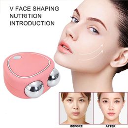 Face Massager Ems Microcurrent Beauty Instrument Lifting Firming Rf Double Roller Slimming Device Wrinkle Remover Skin Care Tools 230613
