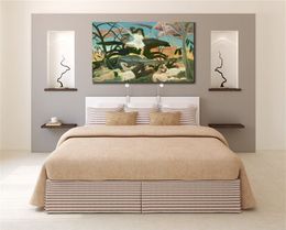 Jungle Landscape Canvas Art The War (la Cabalgada De La Discordia) Henri Rousseau Painting Handmade Beautiful Family Room Decor