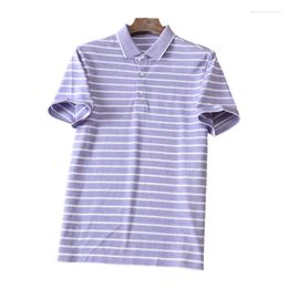 Men's Polos Give Back To The Cow! Leak Detection Benefits! Cut Label Polo Shirt Men's Original Summer Business Stripe Casual Short