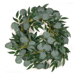 Decorative Flowers Artificial Eucalyptus Garland Green Fake Plant Branches For Wedding Party Indoor Outdoor Home Garden Table Decoration