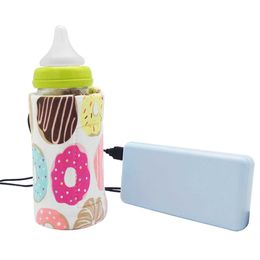 Bottles# USB 5V Insulation Portable Cartoon Thermostatic Bottle Cap Safe Use of Baby Supplies for Winter G220612