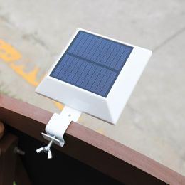 Solar Fence Gutter light, 3 LED Solar Powered Garden Outdoor Wall Light for Garden Terrace Driveway Courtyard Yard Sidewalk Landscaping