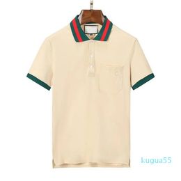 2023-Men's Polos polo T-shirt Famous designer's new embroidered letter lapel T-shirt Classic casual golf summer clothes