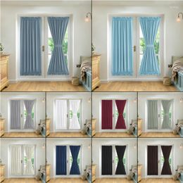 Curtain 2 Panel French Door Curtains For Living Room Shading Blackout Thermal Insulated Front Fabric Rod Pocket Drapes