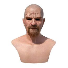 Movie Celebrity Latex Mask Breaking Bad Professor Mr. White Realistic Costume Halloween Cosplay Props GC2176