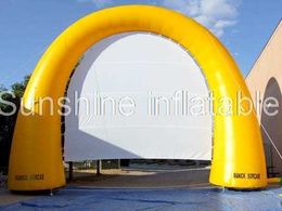 2017 Hot sale arch style inflatable bill board inflatable rear projection screen for outdoor events