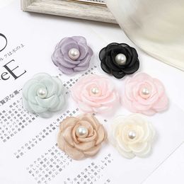 Dried Flowers 5PCs Peony Artificial Pearl Bridal Decorative Fake Flower Wedding Decoration Home Room Decor DIY Hair Cloth Accessories