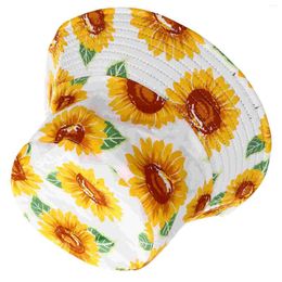 Berets 1 Pc Sunflower Pattern Fisherman Creative Sun Hat Fashionable Headgear