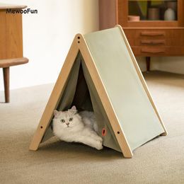 Mats Mewoofun Pet Teepee Cat Sturdy Hammock Bed House Portable Folding Tent Easy Assemble Fit for Dog Puppy Cat Indoor Outdoor