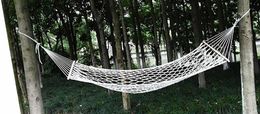 Hammocks Hammock Outdoor Camping Tourist Mountaineering Leisure Suspended Hammock Sleeping Net with Stick Mesh Bold Swing