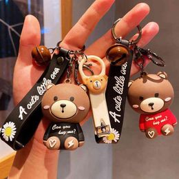 Designer Sneaker Leather Silicone Keychains Net Popular Big Bear Doll Cartoon Pendant Rope Cute Key Hanging Jewellery Women039s S220275S