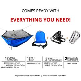 Hammocks Camping Hammock Sleeping-Swing Hanging-Bed Mosquito-Net Ultralight Travel Hunting