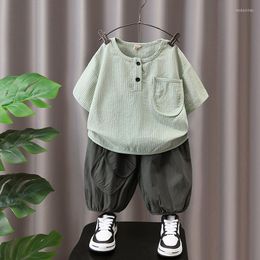 Clothing Sets Clothing Sets Summer Toddler Children Boys' Baby Outfits Wear T-shirt Shorts Suits for Kids Boy Clothes 2-9 t Birthday