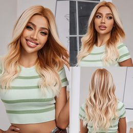 Lace Frontal Wigs Human Hair Blonde Brazilian Virgin Hair Glueless Natural Wave Wig for Woman