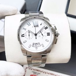 Watch Men Watch Quartz Movement 40mm Designer High quality Watches Stainless Steel Leather Strap Fashion WristWatch Waterproof Design Montre de luxe
