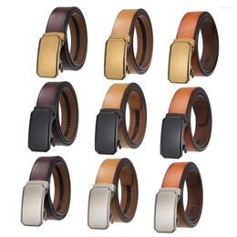 Belts Plyesxale 2023 Mens Good Leather Belt Retro Casual Real Cowhide High Quality Metal Buckle Ratchet For Man B976