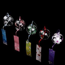 Garden Decorations 1PCS Wind Bell Wind Chimes Handmade Glass Home Decors Spa Kitchen Office Decor R230613