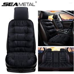 Car Seat Covers SEAMETAL Plush Cover Front And Rear Universal Comfort Luxury Interior Protection Accessories