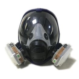 style 2 in 1 Function Full Face Respirator Silicone Full Face Gas Mask Facepiece Spraying Painting264Q224c