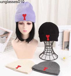 amis quality men's and women's brand knitted hats thickened warm couple hats two fold soft wool hats winter hats