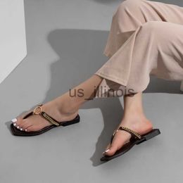 Slippers Women Slippers Personality Hemp Rope Upper Design Flat Sandals Women Casual Solid Color Square Toe Hollow Flat Heel Woman Shoes J230613