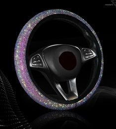 Steering Wheel Covers Universal 38CM Colourful Rhineston Car Cover Luxurious Decoration Styling Accessories For Four Seasons
