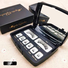 Makeup Tools Magnetic Eyelashes With 3 Magnets Natural Handmade 3D6D Magnet Fake Lashes Acrylic Box Makeup Tool Cosmetics For Girls' Gift 230612