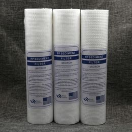 Appliances Free Shipping 3pcs/lot PP Sediment Filter 10 inch 1 Micron Polypropylene Replacement PP Water Filter Cartridge Cotton Filter