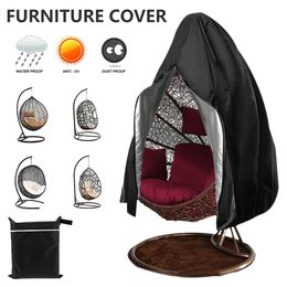 Chair Covers 1PC Hanging Swing Egg Dust Cover with Zipper Anti UV Sun Protector Outdoor Garden Patio Waterproof Rattan Seat Furniture 230613