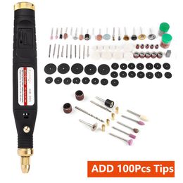 Equipment Not Wireless Grinder Mini Drill Electric Rotary Tool Grinding Machine Dremel 100pcs Accessories Engraver Pen EU US Plug