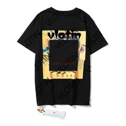 OFFs Designer fashion Luxurys Clothing Mens and Women Loose Tees Tops Man Casual Street graffiti Shirt Sweatshirt Men's T-shirts White new style