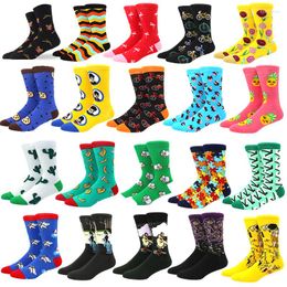 Men's Socks Cool Food Hip Hop Team Funny Street Happy Women's Harajuku Divertidos Skateboarding Ms. Chaussette.