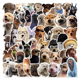 50Pcs Internet Celebrity Dog Meme Sticker Funny Cute Pet Dog Meme Graffiti Stickers for DIY Luggage Laptop Skateboard Motorcycle Bicycle Stickers