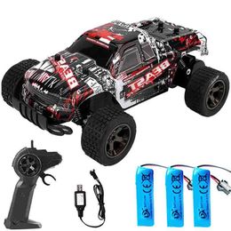 ElectricRC Car RC Monster Truck High Speed OffRoad Crawler Drift Radio Controlled Buggy 120 Scale Rally Remote Control Kid Toys For Boys 230612