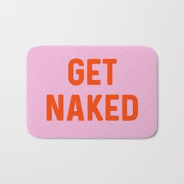 Mats Get Naked On Pink Background Art Bath Mat Bathroom Kitchen Bedroon Floor Mat Home Entrance Rugs Kids Prayer Mat 40*60cm