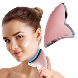 Face Massager Electric Scraping Board Microcurrent Positive And Negative Ion Importer Dredging Neck Protector Portable 230612