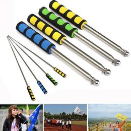 1.6 Metres Outdoor Flagpole Stainless Steel Telescopic Flag Pole for Teaching Pointer Tour Guide Banner Flagstaff Decoration JN13