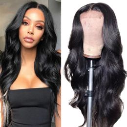 13x4 HD Transparent Body Wave Lace Front Human Hair Wigs For Women 4X4 Lace Closure Wig 30 Inch Body Wave Frontal Wig
