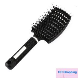 Classic Pro Hair Scalp Massage Comb Hairbrush Bristle&Nylon Women Wet Curly Detangle Hair Brush for Salon Hairdressing Styling Tools